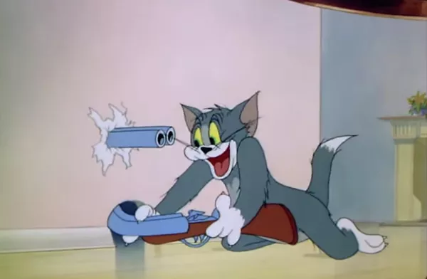 Кадр из эпизода Неуловимый мышонок в серии мультфильмов Том и Джерри