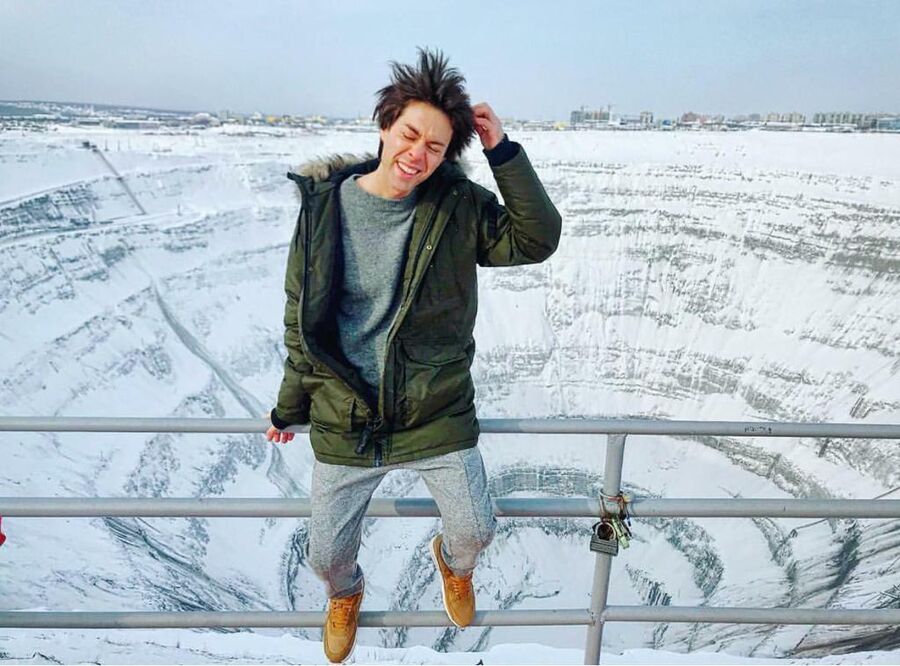 Марк Тишман в городе Мирный в Якутии Марк Тишман в городе Мирный в Якутии
