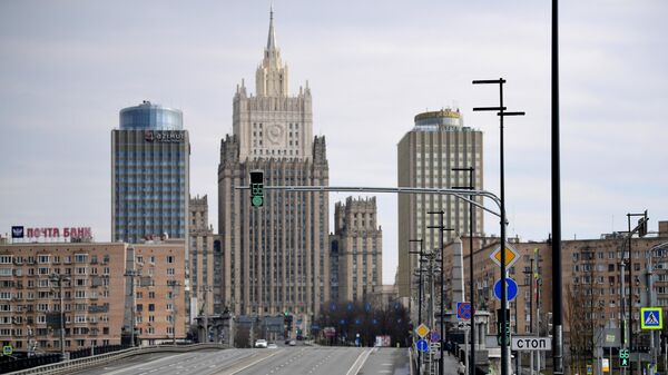 Здание Министерства иностранных дел Российской Федерации на Смоленской площади в Москве Здание Министерства иностранных дел Российской Федерации на Смоленской площади в Москве