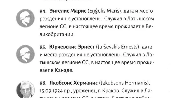 Список выявленных военнослужащих Латышского легиона СС