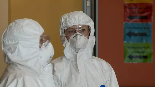Отделение для больных с подозрением на коронавирусную инфекцию в городской клинической больнице №67 имени Л.А. Ворохобова в Москве Отделение для больных с подозрением на коронавирусную инфекцию в городской клинической больнице №67 имени Л.А. Ворохобова в Москве
