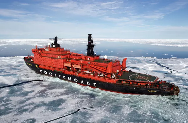  Атомный ледокол 50 лет Победы в Северном Ледовитом океане