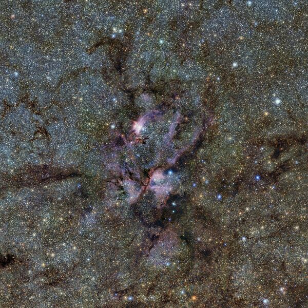 Область звездообразования в туманности NGC 6357 созвездия Скорпиона Область звездообразования в туманности NGC 6357 созвездия Скорпиона