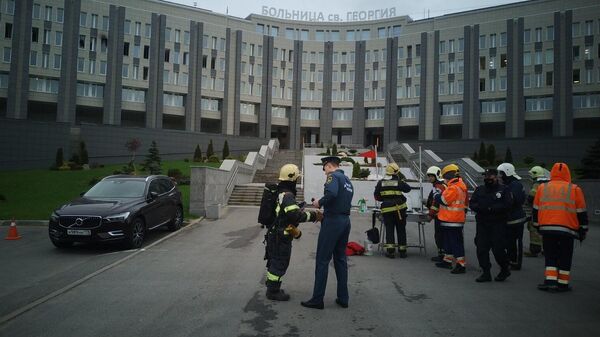 Пожар в больнице Святого Георгия в Санкт-Петербурге Пожар в больнице Святого Георгия в Санкт-Петербурге