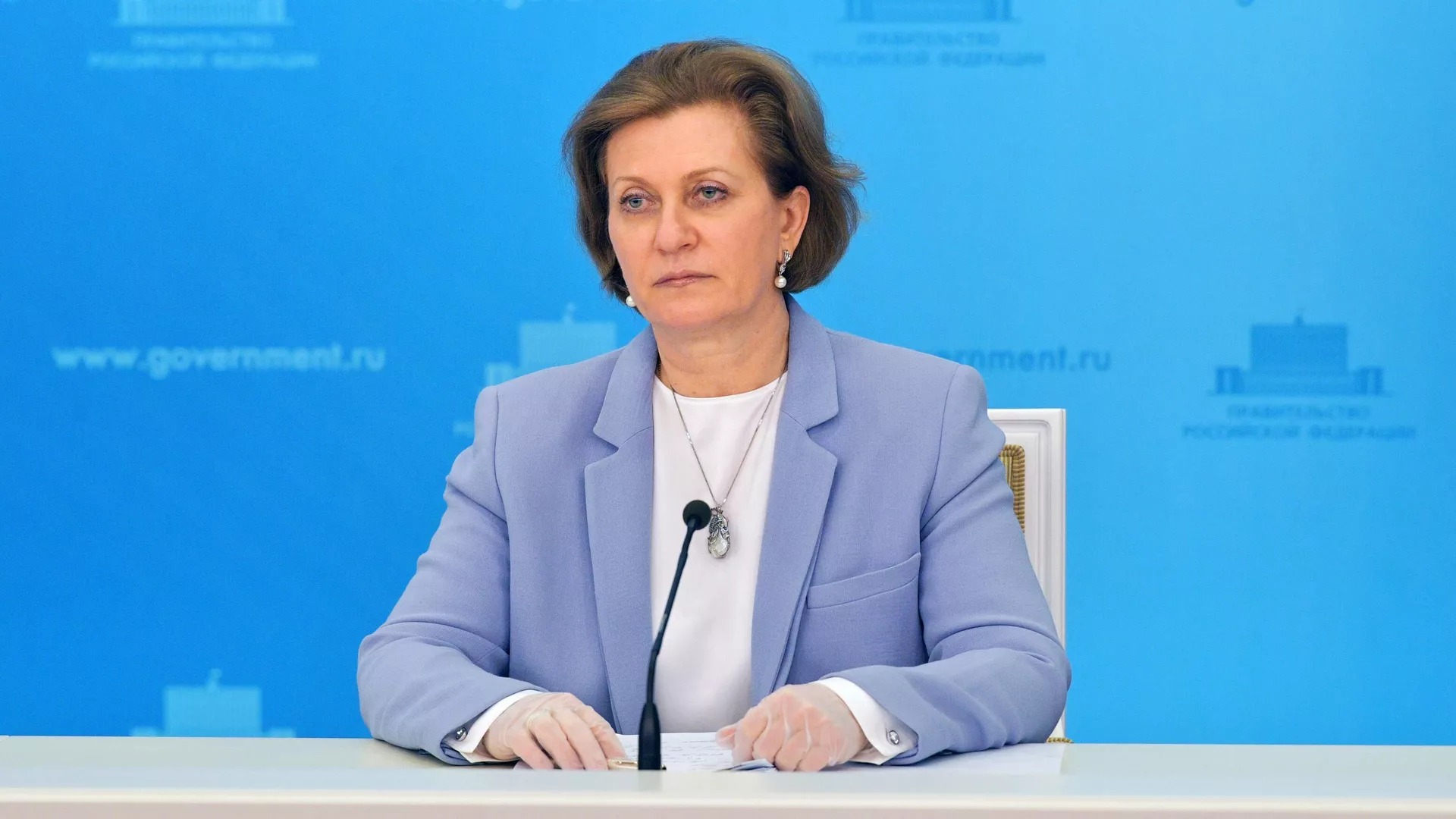 Главв Роспотребнадзора Анна Попова во время брифинга Главв Роспотребнадзора Анна Попова во время брифинга - РИА Новости, 1920, 31.08.2020