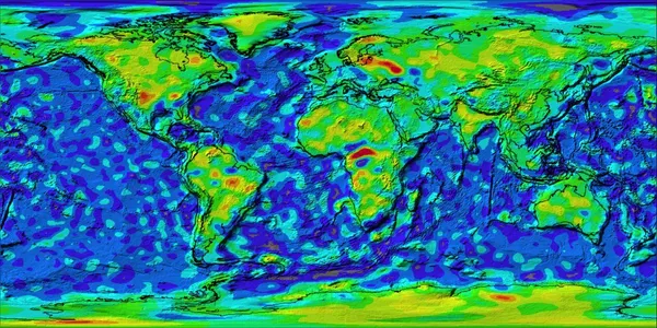 Карта намагниченности земной коры по данным спутников НАСА MAGSAT, OGO-2, OGO-4 и OGO-6