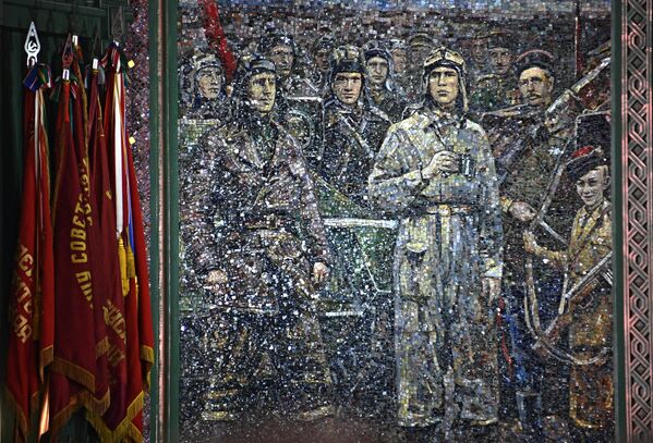 Мозаичное панно главного храма Вооруженных сил РФ в парке Патриот в Московской области Мозаичное панно главного храма Вооруженных сил РФ в парке Патриот в Московской области