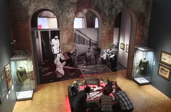 Экспозиция выставки Медики в годы Великой Отечественной войны в Москве