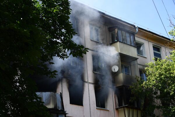 Жилой дом на северо-востоке Москвы, где произошел хлопок газа Жилой дом на северо-востоке Москвы, где произошел хлопок газа