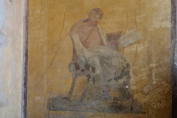 Фреска в одном из домов города-музея под открытым небом Помпеи