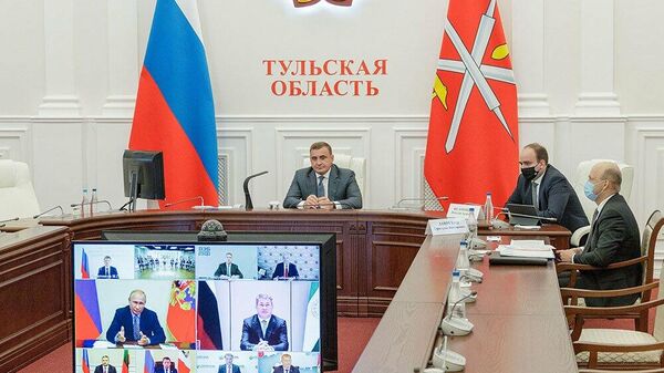Губернатор Тульской области Алексей Дюмин на заседании наблюдательного совета АСИ Губернатор Тульской области Алексей Дюмин на заседании наблюдательного совета АСИ