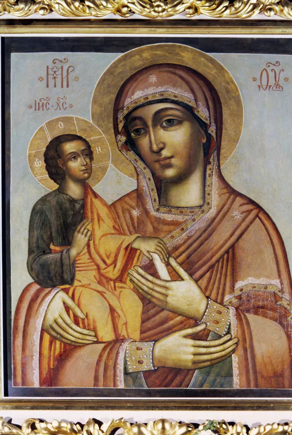 Икона Божией Матери Троеручица в Свято-Даниловом мужском монастыре в Москве