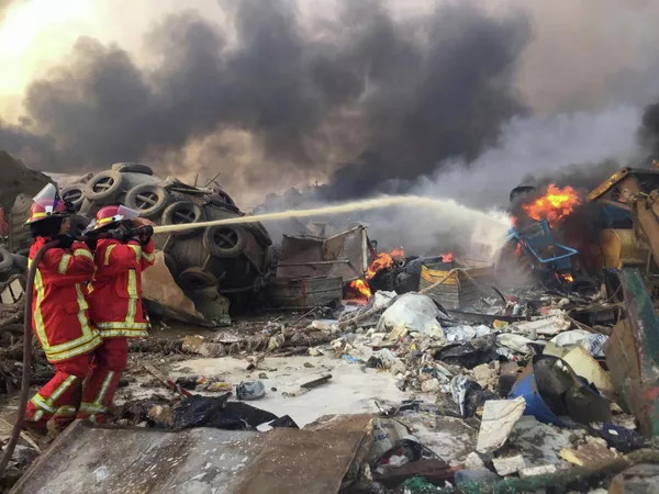 Последствия пожара в Бейруте, Ливан