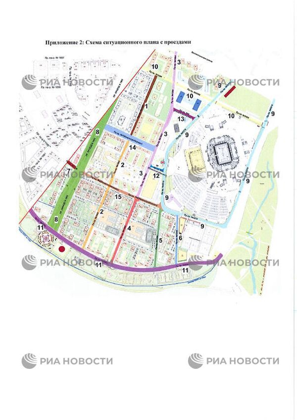 Схема названия улиц у стадиона Открытие Арена Схема названия улиц у стадиона Открытие Арена