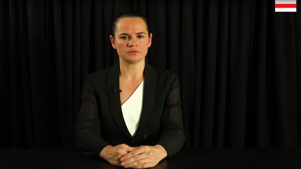 Светлана Тихановская во время обращения к Европейскому совету. Стоп-кадр видео Светлана Тихановская во время обращения к Европейскому совету. Стоп-кадр видео