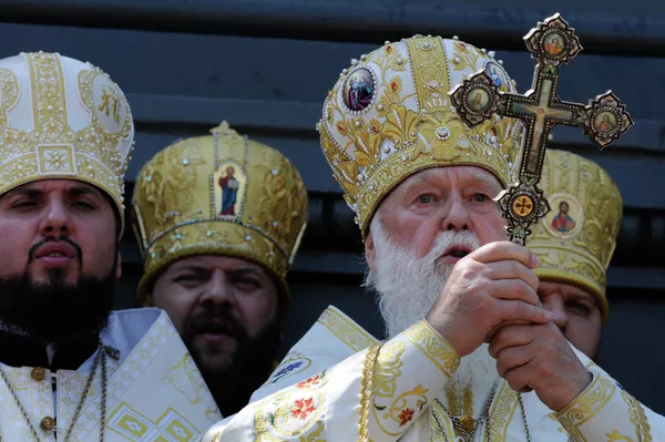 Глава Украинской православной церкви Киевского патриархата патриарх Филарет. 2014 год 