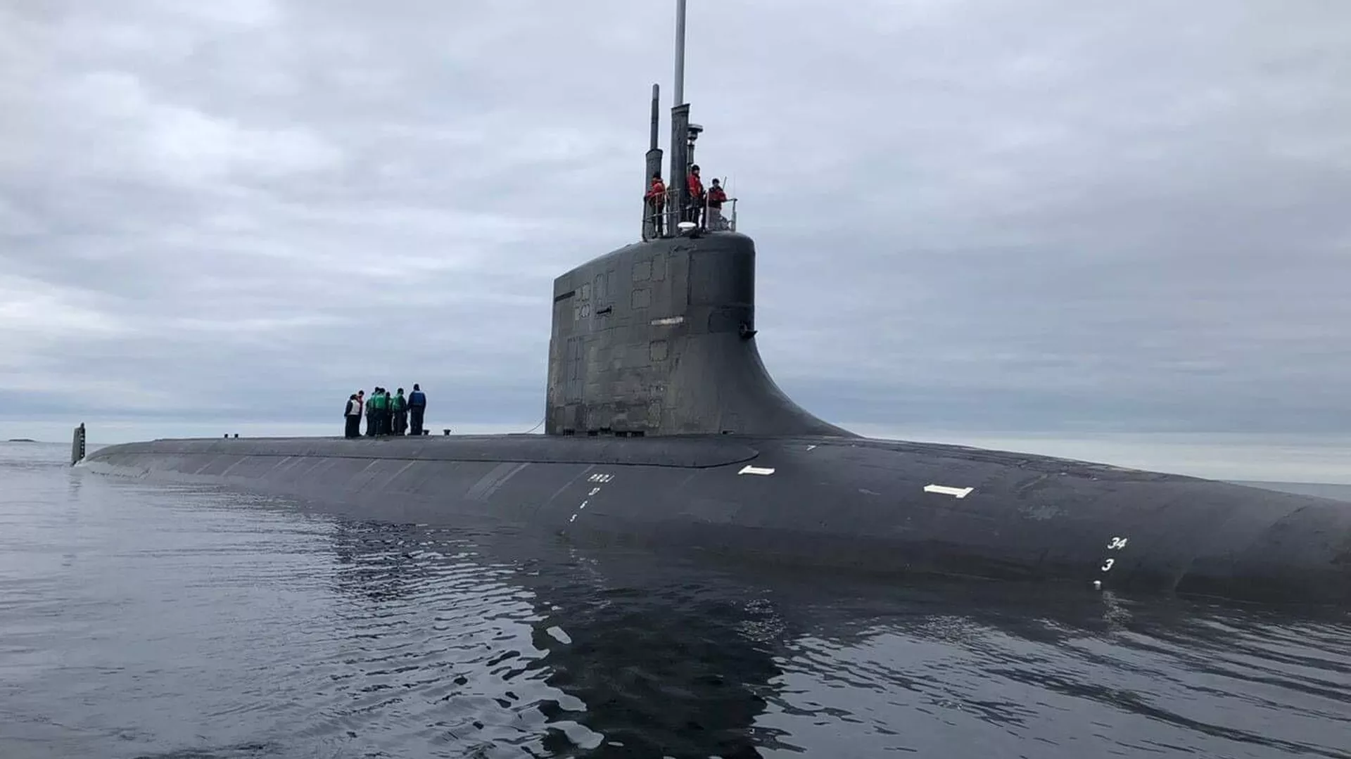 Американская подводная лодка USS Seawolf (SSN 21) в окрестностях Тромсё - РИА Новости, 1920, 02.09.2020