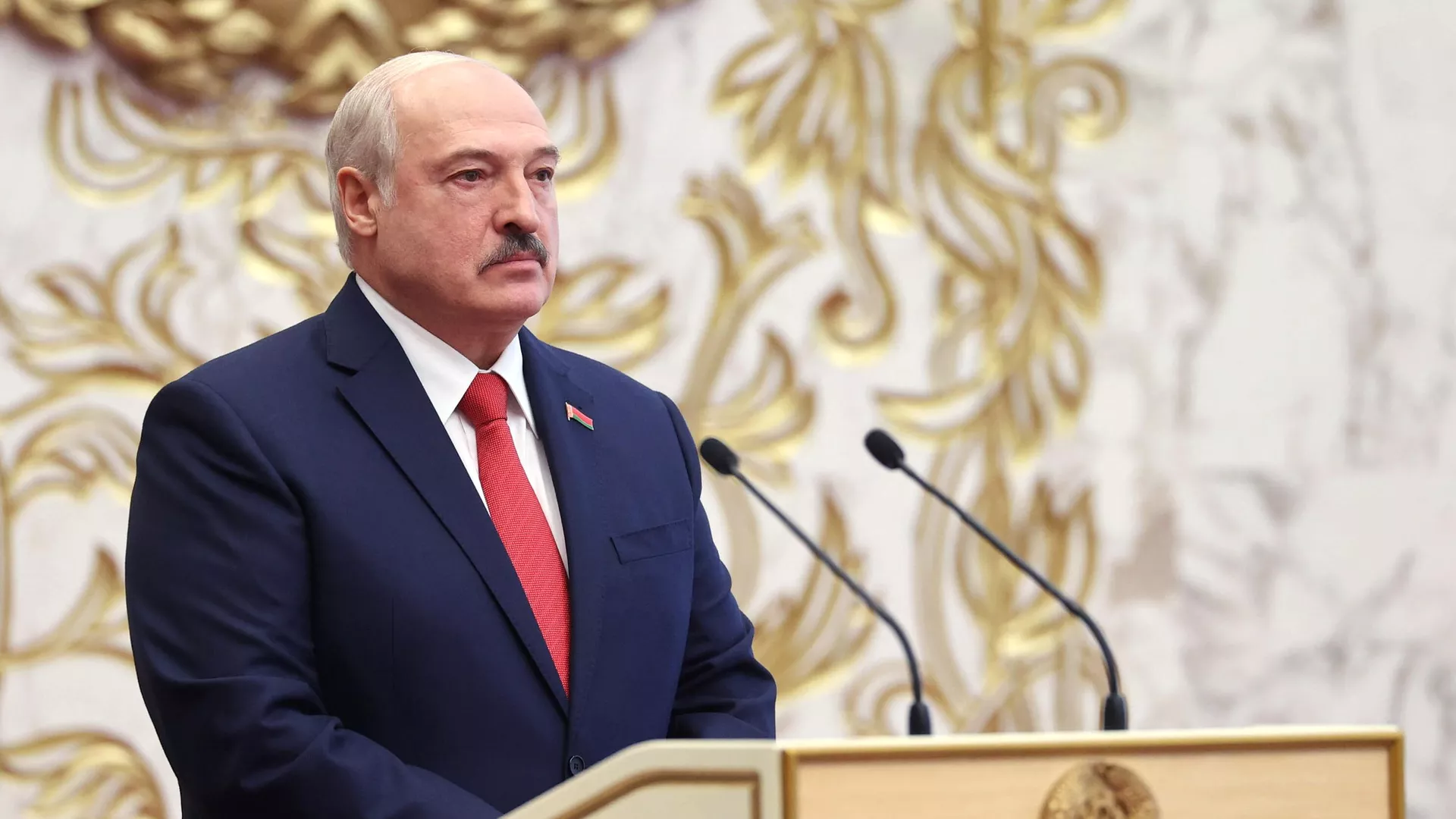 Президент Белоруссии Александр Лукашенко на церемонии инаугурации в Минске - РИА Новости, 1920, 24.10.2020