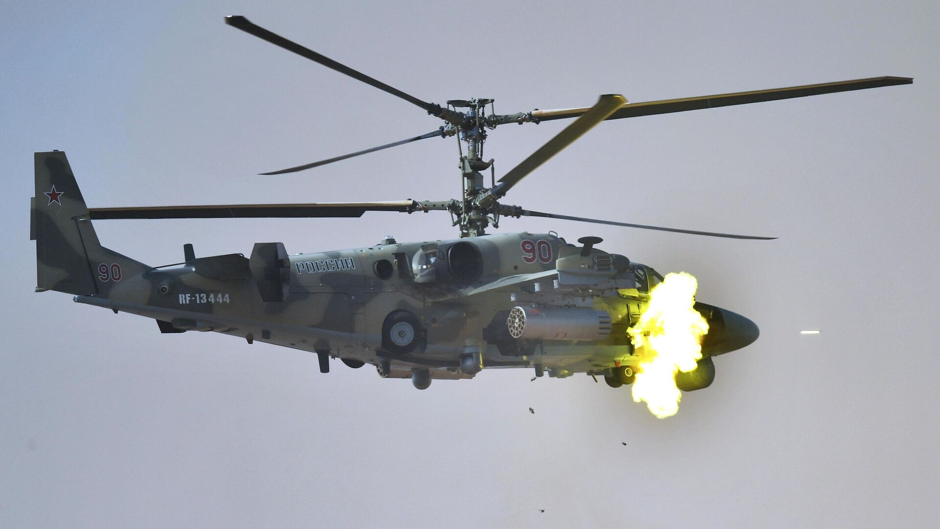 Ударный вертолет Ка-52 Аллигатор на командно-штабных учениях Кавказ-2020 Ударный вертолет Ка-52 Аллигатор на командно-штабных учениях Кавказ-2020 - РИА Новости, 1920, 29.09.2020
