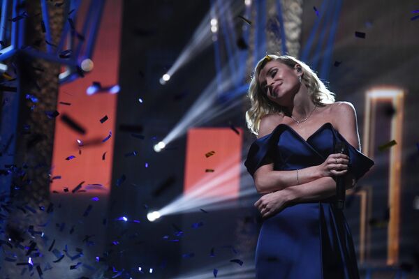 Певица Полина Гагарина на концерте Песня года - 2020 Певица Полина Гагарина на концерте Песня года - 2020