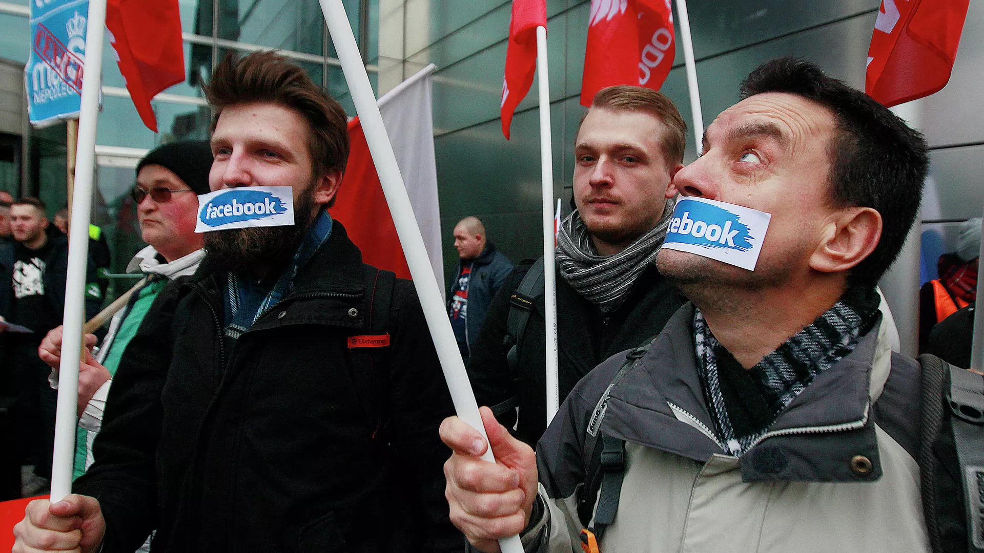 Протесты против блокировки аккаунтов в сети Facebook в Варшаве  - РИА Новости, 1920, 15.01.2021
