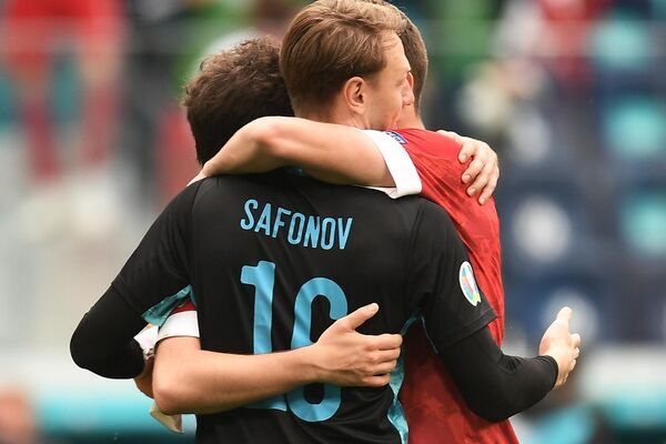 Вратарь сборной России Матвей Сафонов Вратарь сборной России Матвей Сафонов