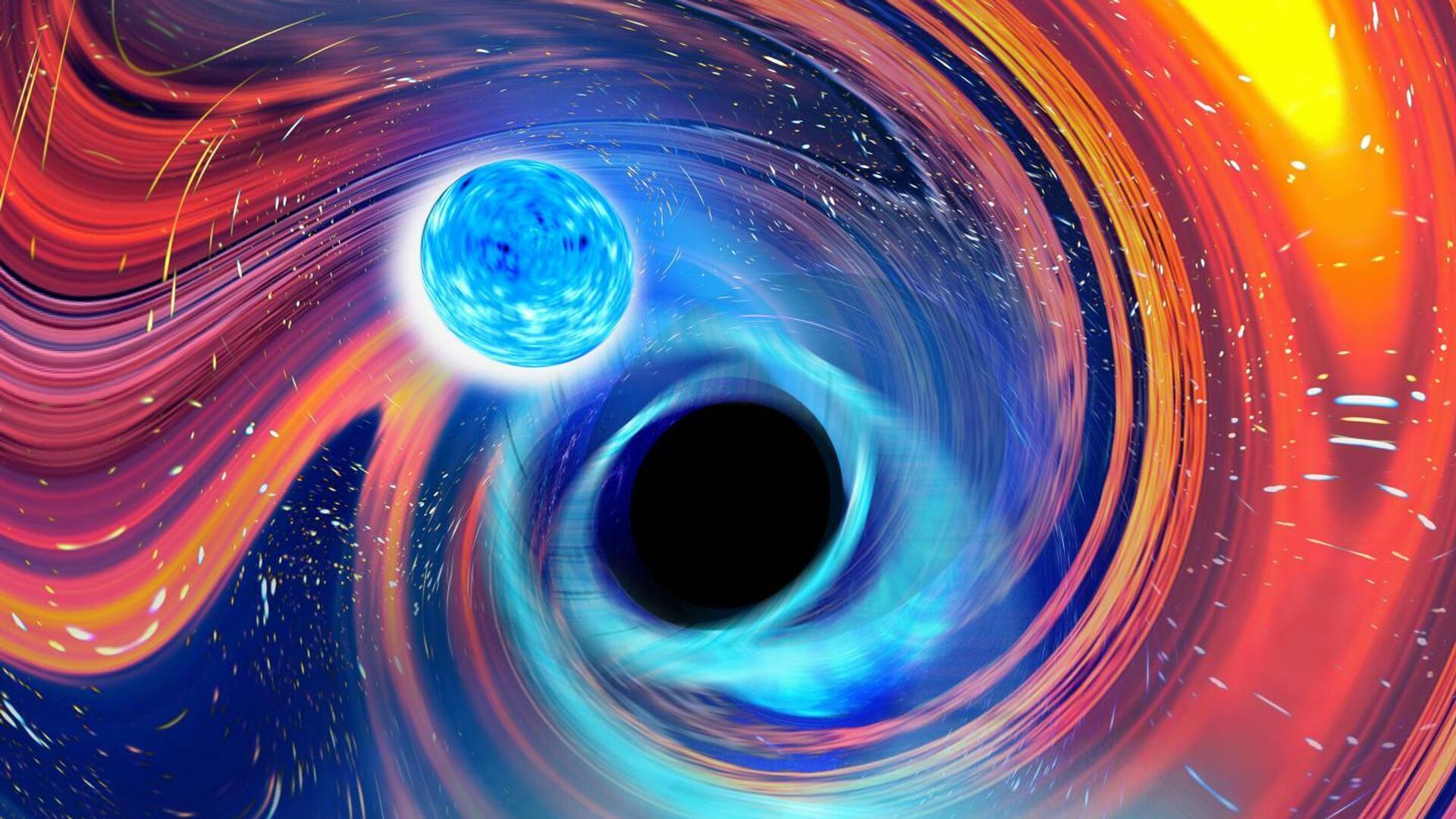 Черная дыра разорвала звезду в центре галактики