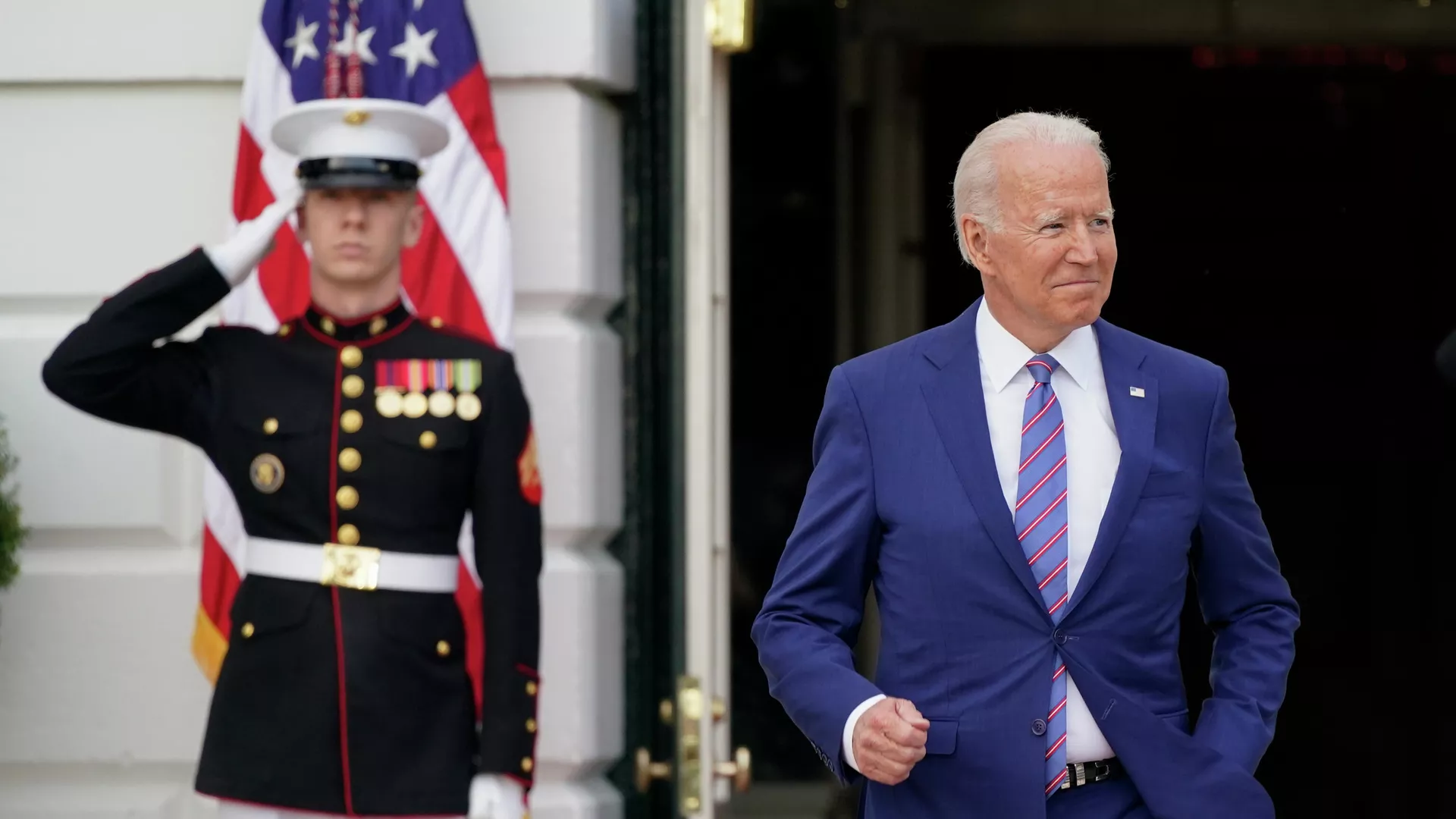 Президент США Джо Байден готовится выступить с речью в честь Дня Независимости США. 4 июля 2021 - РИА Новости, 1920, 06.07.2021