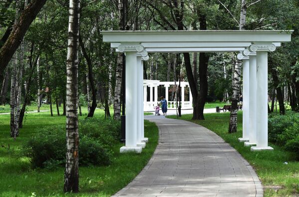 Вымощенная дорожка в Грачевском парке Вымощенная дорожка в Грачевском парке