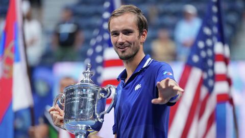 Российский теннисист Даниил Медведев - победитель US Open. Российский теннисист Даниил Медведев - победитель US Open.