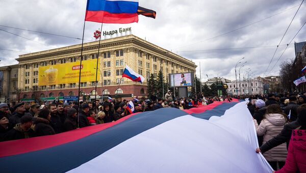 В Харькове прошел митинг в поддержку крымского референдума В Харькове прошел митинг в поддержку крымского референдума