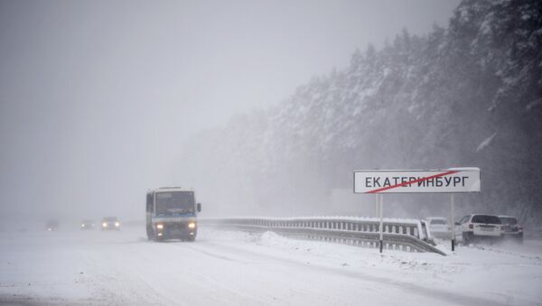 Метель в Екатеринбурге. Архивное фото Метель в Екатеринбурге. Архивное фото
