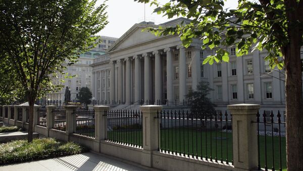 Здание министерства финансов США в Вашингтоне. Архивное фото Здание министерства финансов США в Вашингтоне. Архивное фото