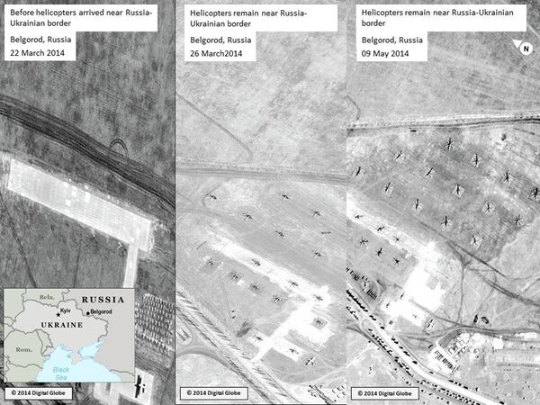 Cнимки из космоса, якобы свидетельствующие о присутствии на российско-украинской границе войск РФ Cнимки из космоса, якобы свидетельствующие о присутствии на российско-украинской границе войск РФ