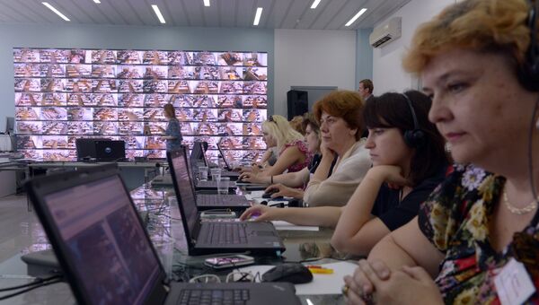 Ситуационно-информационный центр по наблюдению за проведением ЕГЭ. Архивное фото Ситуационно-информационный центр по наблюдению за проведением ЕГЭ. Архивное фото