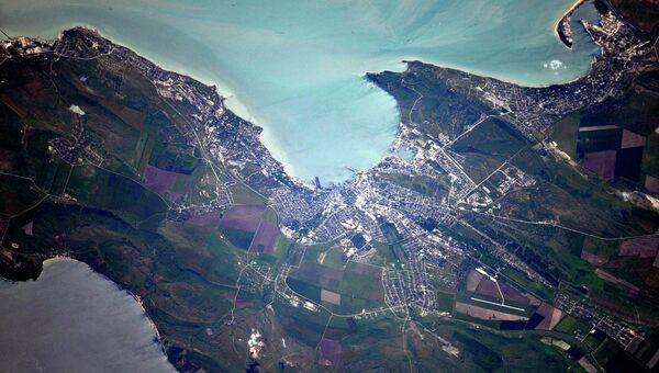 Крым из космоса. Керчь. Архивное фото Крым из космоса. Керчь. Архивное фото