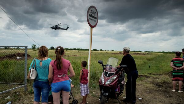 Беженцы в Луганской области. Архивное фото Беженцы в Луганской области. Архивное фото