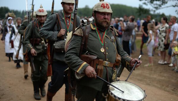Реконструкторы событий Первой мировой войны в городе Сморгонь Реконструкторы событий Первой мировой войны в городе Сморгонь