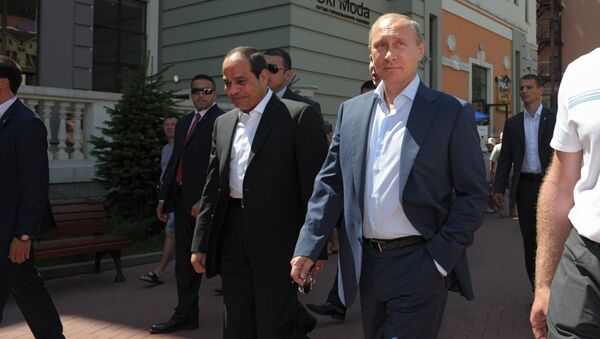 Владимир Путин и Абдель Фаттах ас-Cиси в Сочи Владимир Путин и Абдель Фаттах ас-Cиси в Сочи