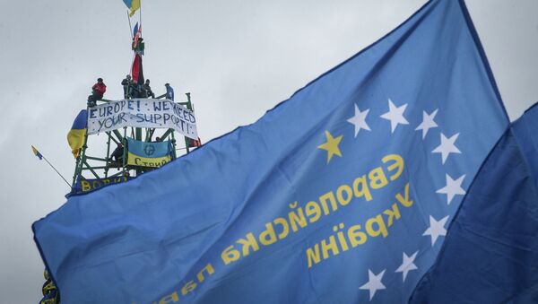 Сторонники евроинтеграции Украины. Архивное фото Сторонники евроинтеграции Украины. Архивное фото