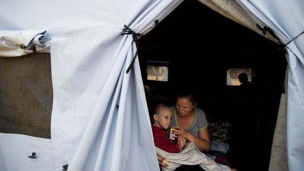 Фото беженцев с украины