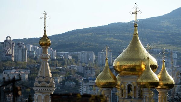 Собор Александра Невского в Ялте. Архивное фото Собор Александра Невского в Ялте. Архивное фото