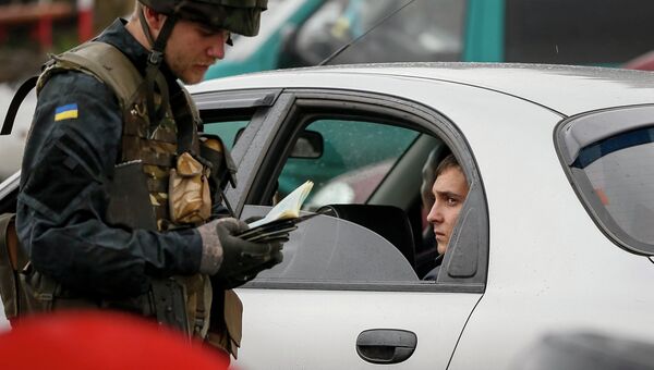 Блок-пост украинских силовииков Блок-пост украинских силовииков