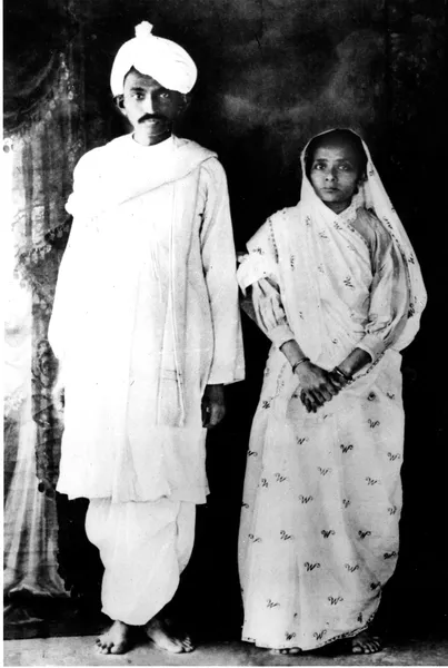 Махатма Ганди с женой Кастурбай