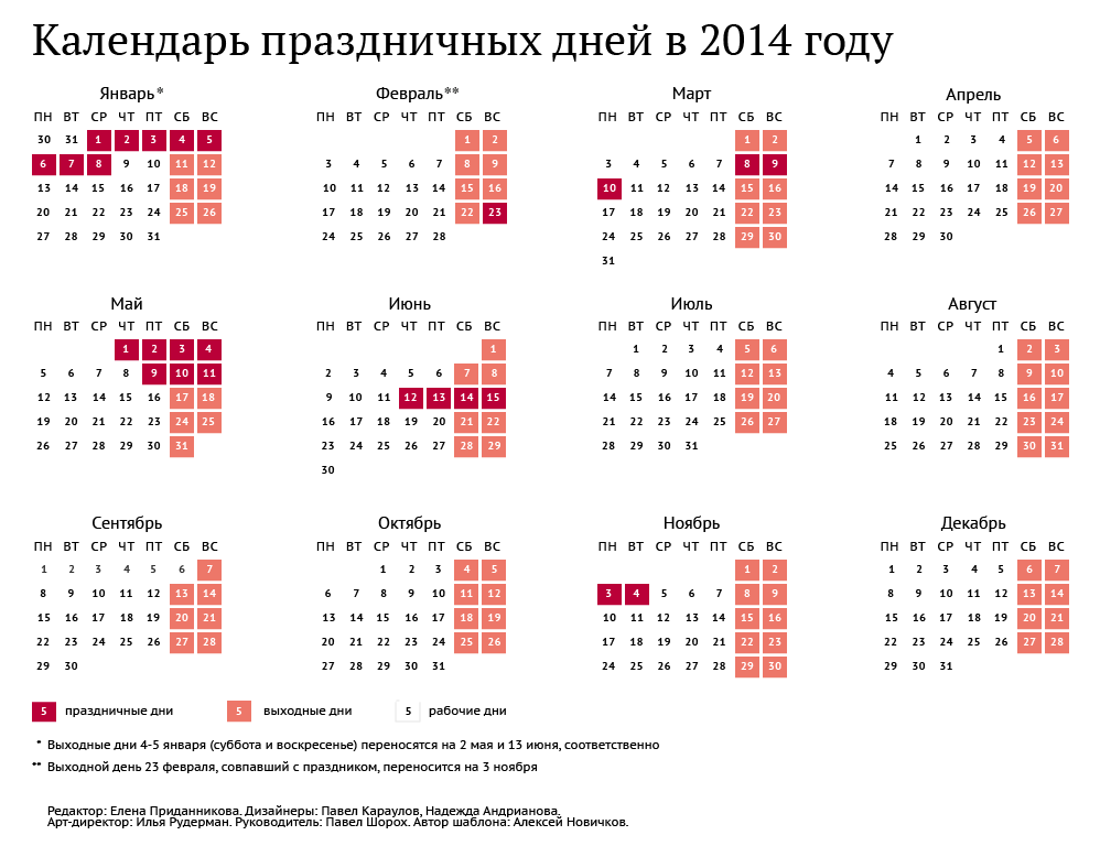 Гос календарь