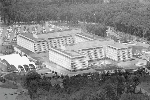 Вид на штаб-квартиру ЦРУ, США. 1962 год