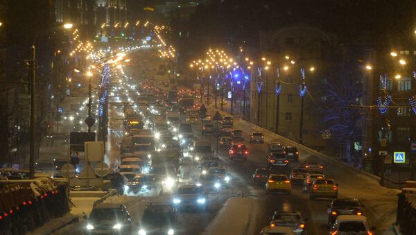 Дорога в Москве. Архивное фото Дорога в Москве. Архивное фото
