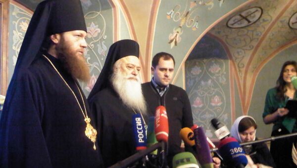 Пресс-подход митрополита Пантелеимона по случаю принесения в Москву десницы св. Димитрия Солунского Пресс-подход митрополита Пантелеимона по случаю принесения в Москву десницы св. Димитрия Солунского
