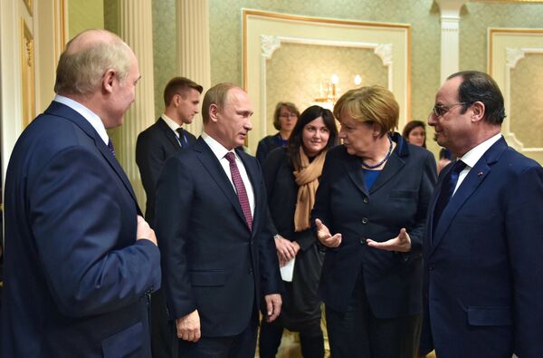 Переговоры лидеров России, Германии, Франции и Украины в Минске Переговоры лидеров России, Германии, Франции и Украины в Минске