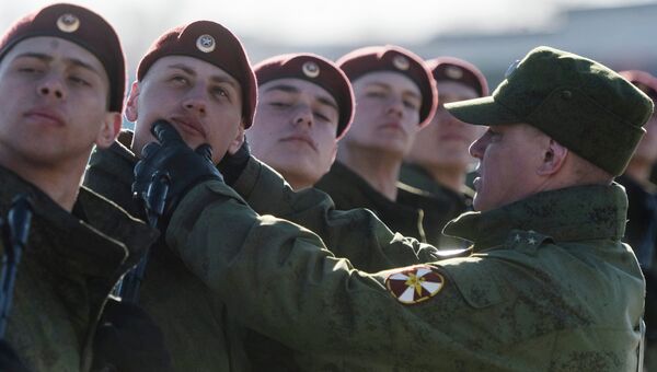 Военнослужащие внутренних войск МВД России. Архивное фото Военнослужащие внутренних войск МВД России. Архивное фото